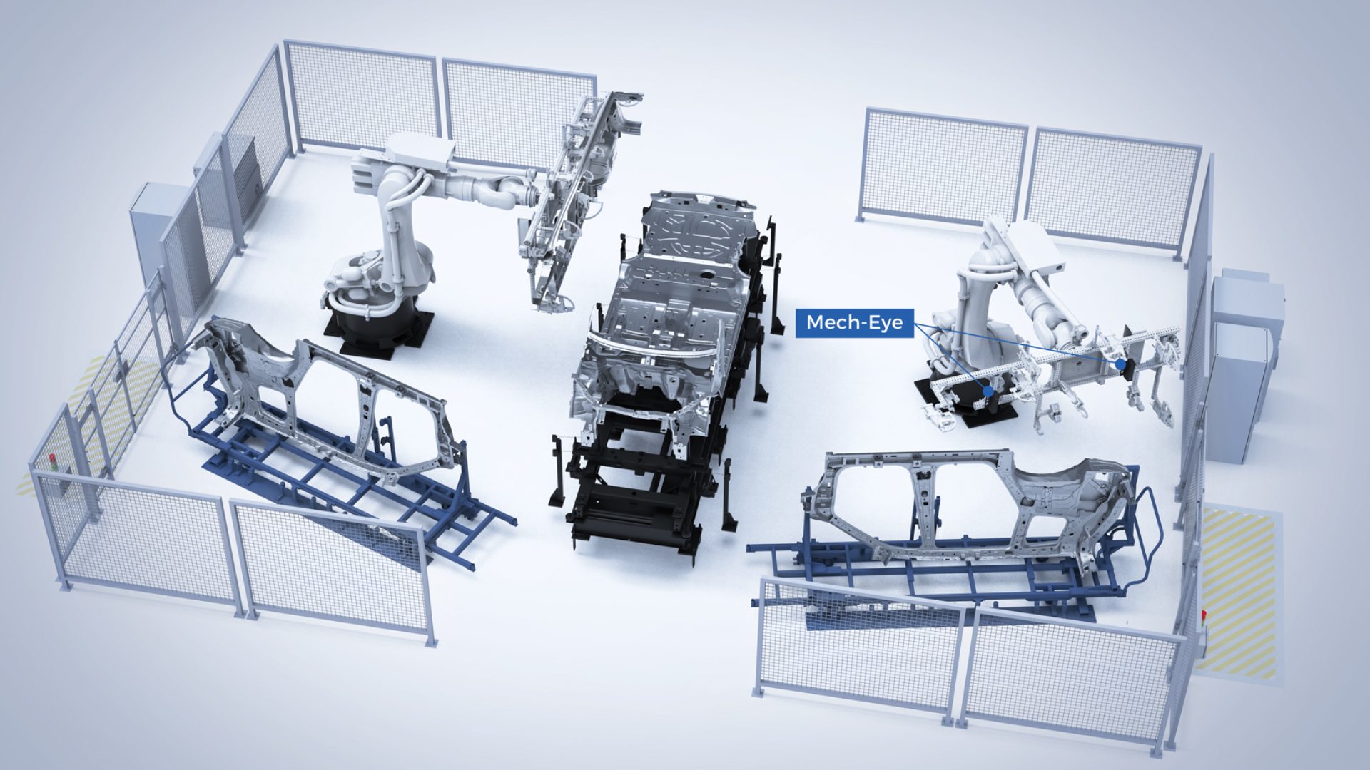 AI視覺引導焊裝料架抓件